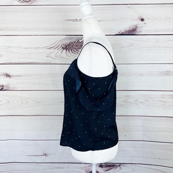 Abercrombie Navy Polka Dot Flutter Sleeve blouse Sz XS - Picture 5 of 6